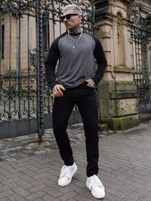 Artur Kramer Quần Jeans Co Giãn, Quần Jeans Ôm Dáng Hàng Ngày Cho Nam, Vải Cotton Túi Xiên, Đa Năng - màu đen - Xem 2