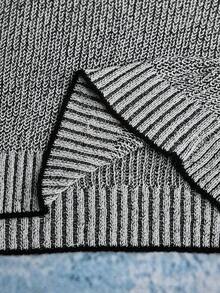 ROMWE MEN Street Life Áo polo nam tay ngắn cổ bẻ phối màu tương phản, thích hợp mặc mùa hè. - trắng - Xem 8