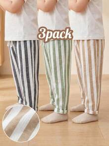 Vintaside Kids Baby Boy Striped Print Casual Pants, Spring/Summer - Multicolor - View 3
