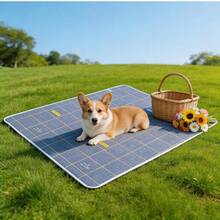 1pc Cute Cartoon Pattern Pet Waterproof Urine Pad, Breathable Lightweight Washable Mat For Small Pets, Suitable For AllSeasons,Random Pattern Cutting, Not Machine Washable, Bottom Not Waterproof - Large gray grid - View 7