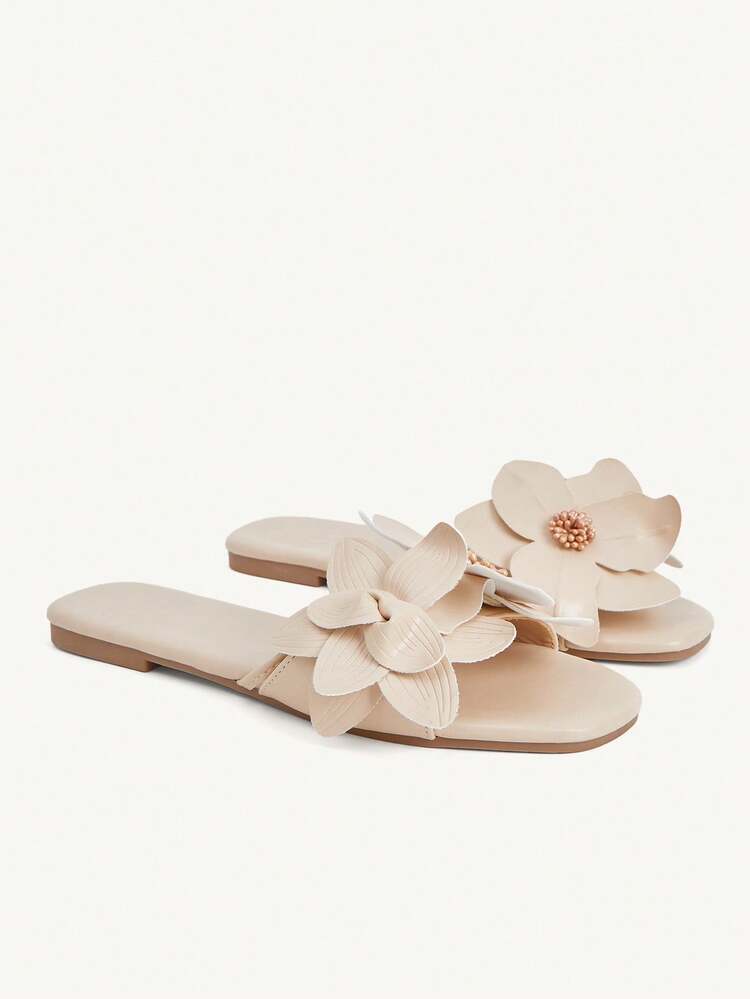 CUCCOO CHICEST Women Shoes New Flat-Bottomed Square Toe Elegant, Sweet, Romantic, Leather Women's Flats, Slingbacks, Dress Shoes Afternoon Tea, Dating, Fashion Party, Workplace Wear, Elegant Wear, Basic Versatile, Halloween