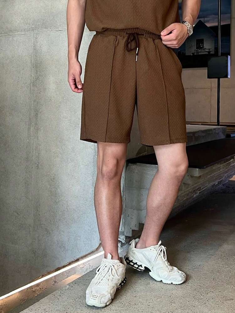 Crew Neck Short Sleeve T-Shirt And Shorts Casual Set