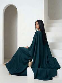 Veilorie Women's Elegant Party Cloak Dress - Blue - View 2