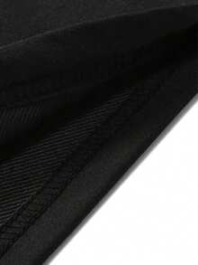 Hombre002TWy007 Conjunto de camiseta a rayas y pantalón corto para hombre, diseño sencillo y duradero, pensado para el uso frecuente en salidas informales y rutina diaria. - Negro - Ver 6