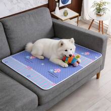 1pc Cute Cartoon Pattern Pet Waterproof Urine Pad, Breathable Lightweight Washable Mat For Small Pets, Suitable For AllSeasons,Random Pattern Cutting, Not Machine Washable, Bottom Not Waterproof - Polka dot mushroom - View 3