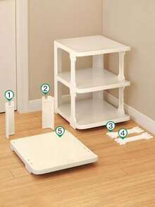 Multi Layer Space Saving Shoe Rack, Simple Home Use, Shoe Cabinet At The Door, Indoor Small Narrow Storage Rack - Beige - View 6