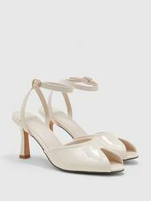 CUCCOO BIZCHIC Giày sandal cao gót hở mũi thời trang cao cấp mới dành cho nữ, kiểu dáng thanh lịch. - Màu be - Xem 2