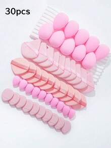 Bộ 10-50 miếng mút trang điểm kết hợp hình trứng, dụng cụ trộn trang điểm chuyên nghiệp, mút tán kem che khuyết điểm siêu mềm, dụng cụ trang điểm mặt, thích hợp cho kem nền, phấn phủ, kem dưỡng da. - Hồng - Xem 10