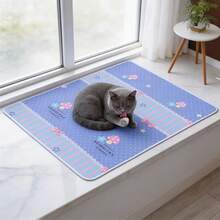 1pc Cute Cartoon Pattern Pet Waterproof Urine Pad, Breathable Lightweight Washable Mat For Small Pets, Suitable For AllSeasons,Random Pattern Cutting, Not Machine Washable, Bottom Not Waterproof - Polka dot mushroom - View 8