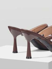 Mnmlis Women's High Heel Sandals Summer Shoes - Coffee Brown - View 4