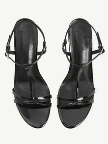 CUCCOO CHICEST Giày nữ mùa hè mới, giày sandal cao gót mũi tròn. - màu đen - Xem 2