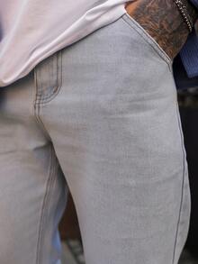 Artur Kramer 男士斜口袋牛仔褲 - 淺色水洗藍 - 查看 3