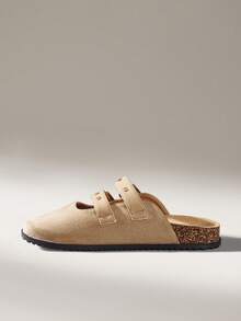 Solecia Women's Flat Mullers - Apricot - View 4