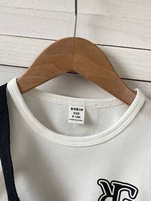 SHEIN Playful Pals 三件套男婴/幼儿男童套装：复古印花T恤、短裤和斜挎包，时尚休闲可爱，适合夏季各种场合。 - 彩色 - 查看 4