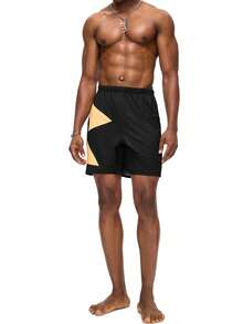 Quần short nam in họa tiết, kiểu dáng thường ngày, đa năng, thích hợp mặc ở nhà. - màu đen - Xem 4