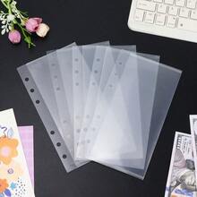 5pcs A6/A7 Binder Devider Bags, Left Opening Index Pages, Tickets/Money/Banknotes Holder Bags, Waterproof PP Organizer Bags Back To School - Multicolor - View 10