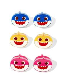 BABY SHARK X SHEIN 6 chiếc kẹp tóc mini bằng acrylic, kẹp tóc hình cá hoạt hình dễ thương, thích hợp để kẹp tóc mái và giữ nếp tóc rối. - Nhiều màu - Xem 10