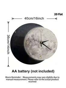 1PC Simple And Creative Moon Decoration Wall Clock, Super Silent Quartz Movement, No Ticking, Suitable For Decorating Clocks In Living Rooms,Bedroom Room, Offices, Restaurant, And Cafes, Perfect Decorative Gift For Friends And Family Home Decor Room Decor - Multicolor - View 17