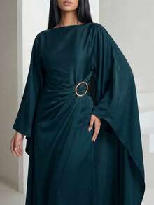 Veilorie Women's Elegant Party Cloak Dress - Blue - View 4
