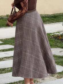 Jeta Ari 系腰带A字裙 - 卡其色 - 查看 2