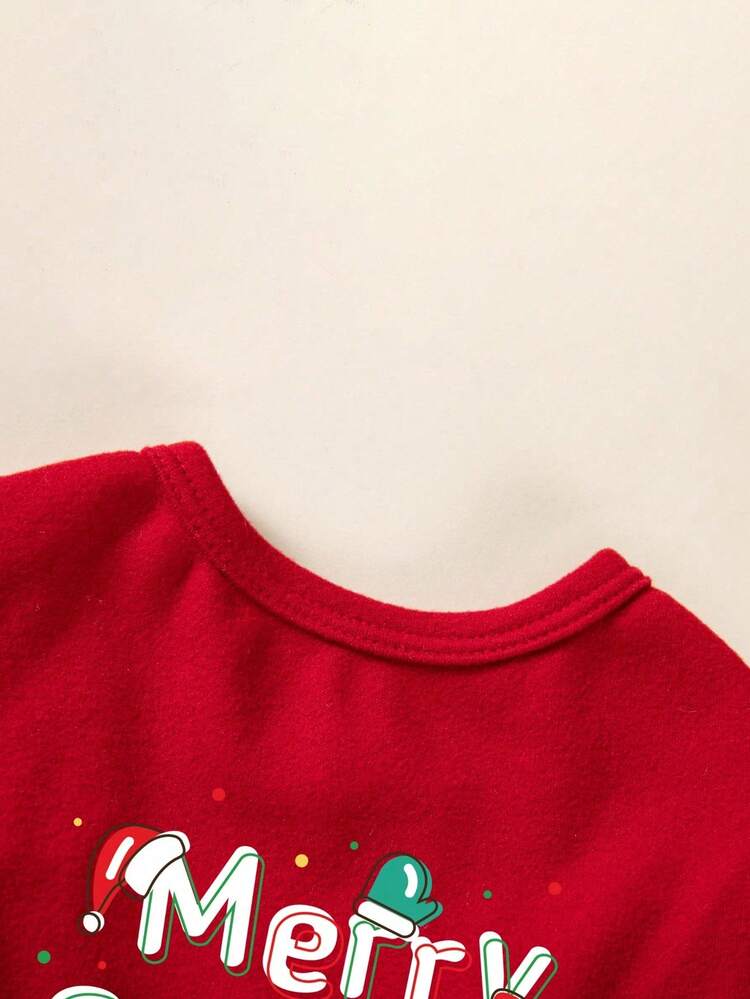 圣诞宠物狗短袖薄纱连衣裙，星形印花蝴蝶结抓绒保暖柔软日常服装，适合小型犬 - 紅色 - 查看 7