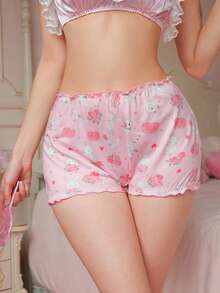 PetitDoll Bộ 3 quần lót nữ dễ thương họa tiết hoa, viền ren và nơ thắt eo. - Nhiều màu - Xem 5