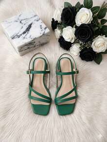 Sandalia de tacón con tiras - ESMERALDA - Ver 7