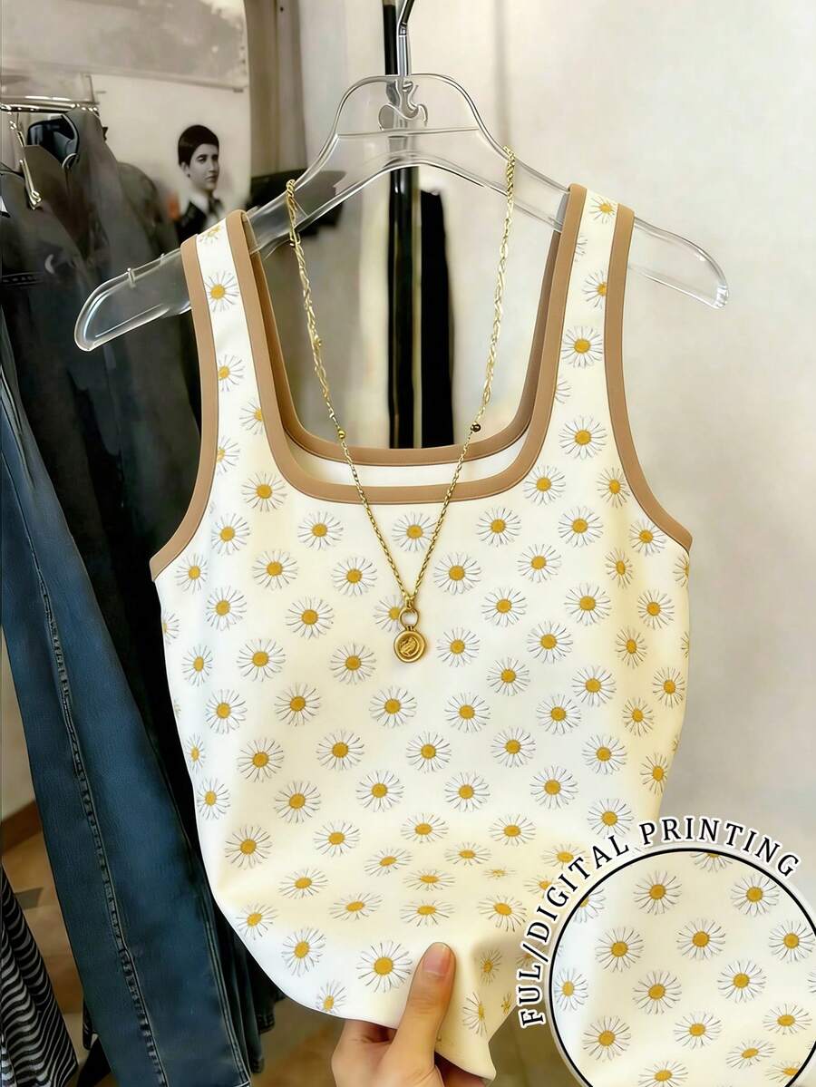Resyla Blusa de uso diario casual y versátil con estampado floral para mujer - Multicolor - Ver 1