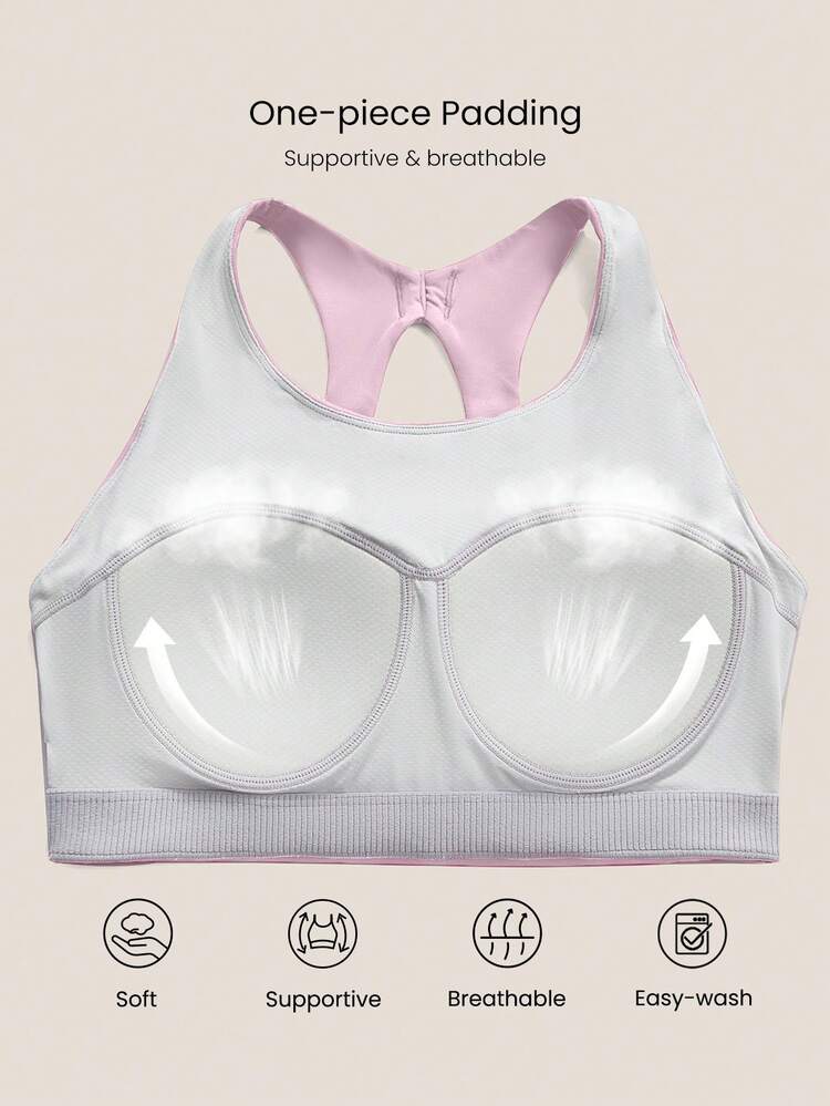 Control Cutout Halter Round Neck Sports Bra Medium Impact Running Workout Gym Fall Winter