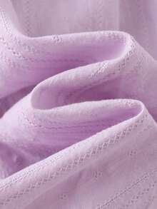 Cozy Pixies Baby Girl Bowknot Decor Petal Sleeve Ruffle Dress - Purple - View 8