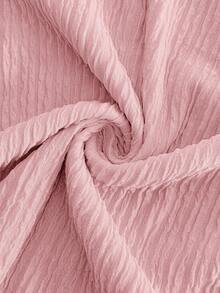 SHEIN Maternity Solid Color Pleated Collar Casual Vacation Summer Dress - Baby Pink - View 5