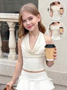 SHEIN 3 Áo thun cho bé gái tuổi teen - Nhiều màu - Xem 9