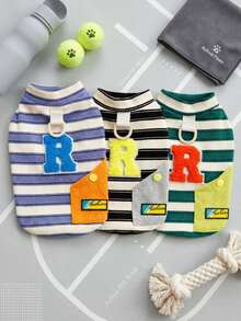 PETSIN Quần áo thú cưng mùa xuân mới, đồ dùng cho thú cưng, quần áo cho thú cưng, áo ba lỗ cho chó, áo thun cho mèo, trang phục cho gấu bông, trang phục cho động vật nhỏ, áo ba lỗ thường ngày mát mẻ, quần áo cho chó, quần áo cho mèo, áo ba lỗ hai mùa xuân hè mới. - Nhiều màu - Xem 1