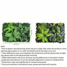 1 Peça Painel de Parede de Planta Verde Artificial | 40x60cm | Material Plástico | Sem Necessidade de Energia ou Bateria | Decoração Doméstica e de Jardim DIY | Adequado para Pátio Externo e Decoração de Cerimônia de Formatura, Fácil de Usar, Plantas Realistas - Verde - Visão 16