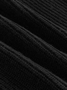 ROMWE Áo khoác cardigan dáng ngắn thêu hình rắn Gothic cỡ lớn - màu đen - Xem 4