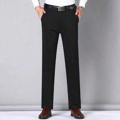 Pantalones de Vestir a Medida de Alta Calidad para Hombre Estilo Blazer, Ajuste Delgado, Elásticos, Casuales y Formales, Ideales para Trabajo y Oficina