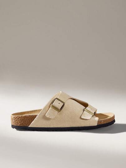 Solecia Women Shoes Bimetal Square Buckle Adjustable Buckle Non-Slip Cork Bottom Boken Shoes Lightweight And Breathable One-Word Package Design Open-Toe Flat Bottom Flat Heel 0cm Fresh And Sweet Versatile Wind Frosted Suede Splicing Metal Accessories Cork Rubber Composite Sole Camel Women Sandals Home Going Shopping Seaside Vacation Daily Commuter Balcony Leisure Supermarket Procurement Park Walking Homestay Leisure Girlfriend Travel Market Clock In Coffee Shop