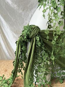 Sweetra Bộ đồ 2 món cho kỳ nghỉ hè ở bãi biển: Áo buộc dây tua rua bất đối xứng và chân váy bất đối xứng. - Nhiều màu - Xem 3