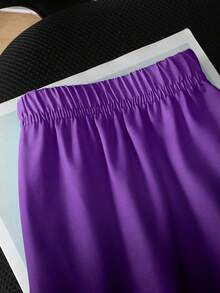 SHEIN 2件套青少年男童运动休闲美式字母印花球衣套装 - 彩色 - 查看 7