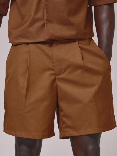 Musero Tailored Smart Style Hidden Fastening Pleated Longer Line Shorts Spring Summer Essentials Holiday