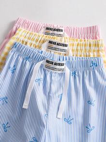 SHEIN Vintaside Kids 2件套婴儿/女婴舒适休闲格子阔腿裤套装，适合春、夏、秋季日常穿着 - 彩色 - 查看 6