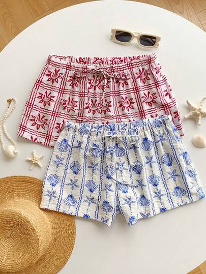 Comfortcana Bộ 2 quần short nữ kiểu dáng thường ngày, đa năng.