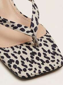 MUSERA Women's Shoes Kitten And Sandals, Cute And Playful, Girly Style, Suitable For Summer And Christmas - Off-white leopard print - View 3