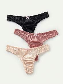 quần lót nữ Nơ Bướm viền lá sen màu trơn - Nhiều màu - Xem 4