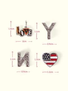 Popjeli DIY Charm, Travel Style Love New York Bracelet,Y2K/Cute/Colorful/Chic,For Mom/Women/Girl/Mother,Summer/Beach/Prom/Part/Vacation/Travel,PINK,Heart - Multicolor - View 7