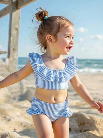 Souflis Souflis Đồ bơi cho bé gái, chất liệu vải dệt kim nhiều màu sắc dễ thương, kiểu dáng thời trang thường ngày thanh lịch, thích hợp cho bơi lội, kỳ nghỉ hè, bãi biển, hồ bơi, tiệc tùng.