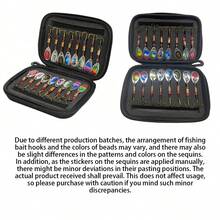 Bộ 16 mồi câu cá xoay bằng kim loại, mồi câu cá nhân tạo dùng để câu cá lóc, cá vược, cá hồi, kèm túi đựng mồi câu. - Nhiều màu - Xem 2