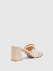 CUCCOO BIZCHIC Giày sandal cao gót thời trang nữ - Màu be - Xem 4