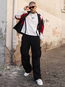 Artur Kramer Pantaloni cargo jogger da uomo in colore unito casual - nero - Visualizzare 6