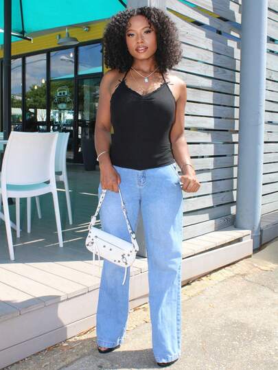 Steph T 夏季新款音乐节修身女式露背上衣